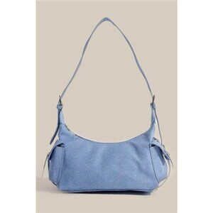 Fame Braided Accent Double Pocket Shoulder Bag‎